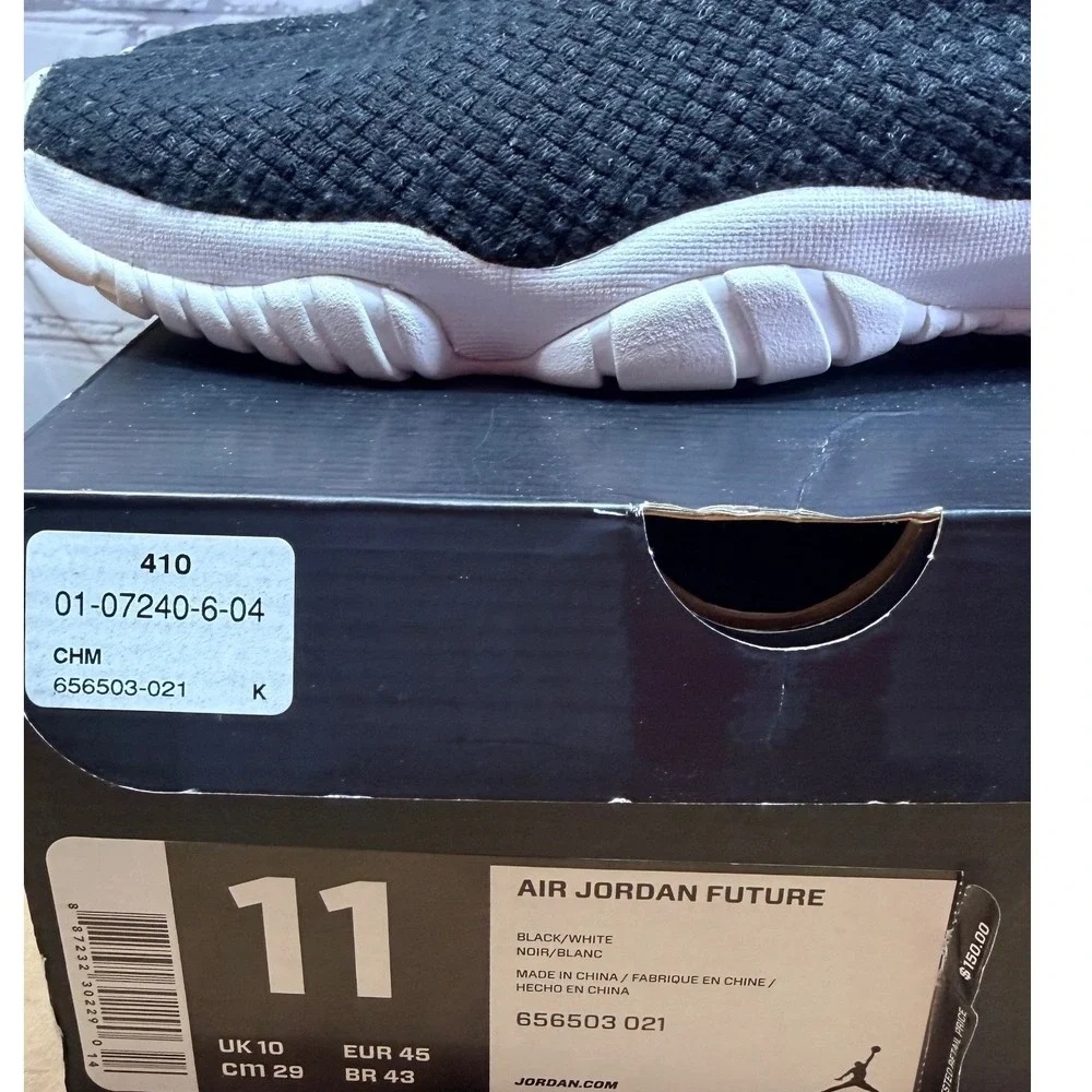 Jordan Air Jordan Future Basketball Sneakers Men 11 Black Woven Shoes 656503-021
